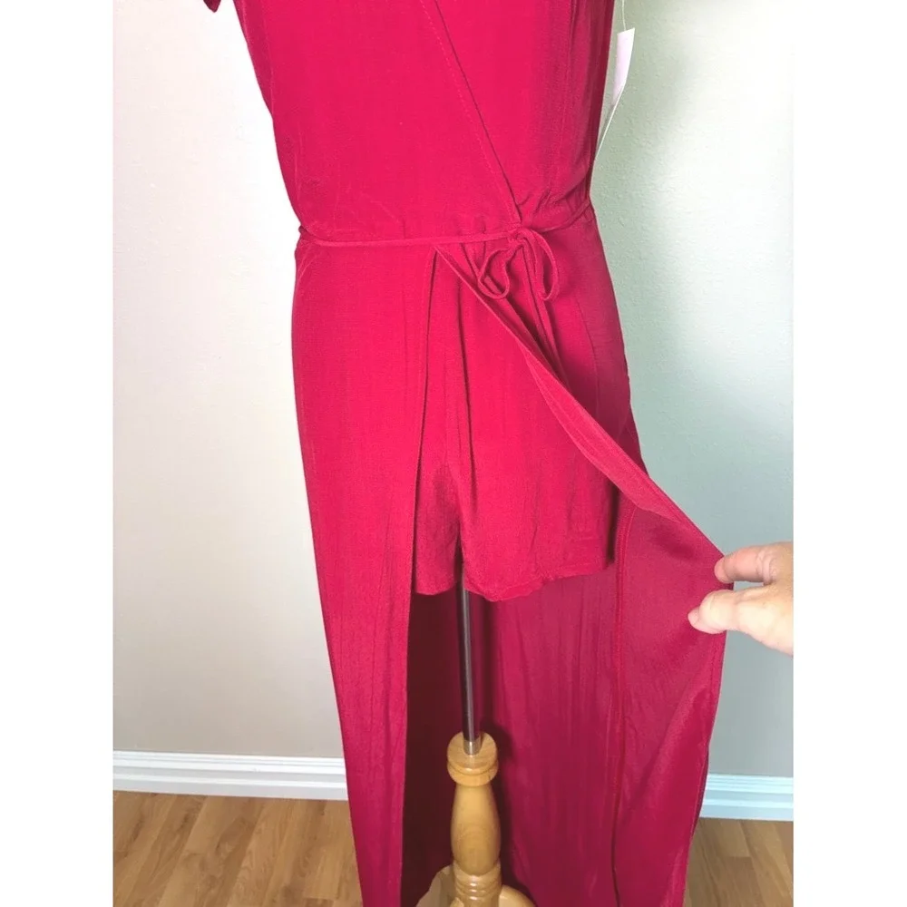 New LUCY LOVE Made in USA Brick Red‎ XS Short Romper with Attached Skirt Party
